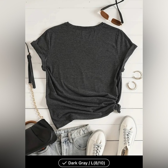 *FREE GIFT GIVEAWAY* NEW TSHIRT, large dark grey, multicolored paw heart - Picture 2 of 4